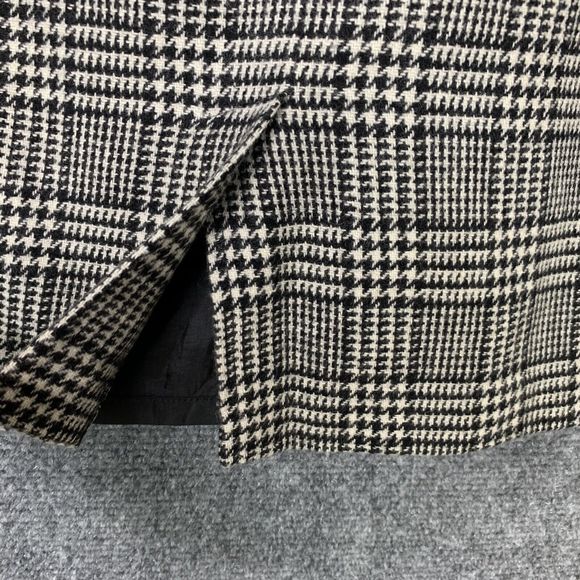 Savanna Wool Blend Pencil Skirt Sz 12 Career Windowpane Houndstooth Plaid Lined - Picture 6 of 10